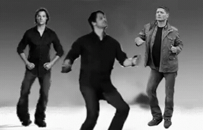 Three Men Dancing Black And White GIF
