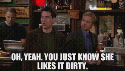 Three Men In A Bar Saying Oh Yeah You Just Know She Likes It Dirty GIF