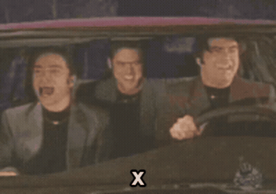 Three Men In A Car Saying XZA GIF