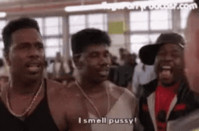 Three Men In A Gym Saying I Smell Pussy GIF