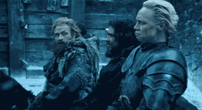 Three Men In Armor One With Beard GIF