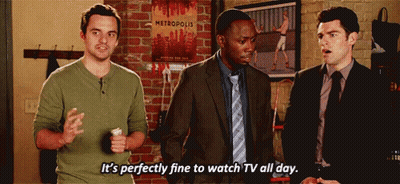 Three Men In Front Of Metropolis Poster GIF