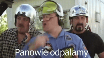 Three Men In Helmets And Headphones One With Glasses GIF