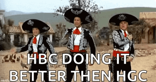 Three Men In Mariachi Costumes Are Dancing In A Desert And They Are Saying Hbc Doing It Better Thenhgc . GIF
