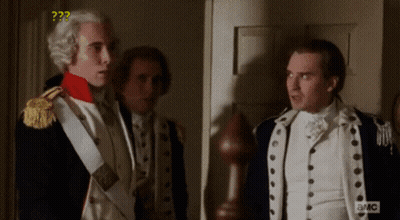Three Men In Military Uniforms At Door With Question Mark GIF