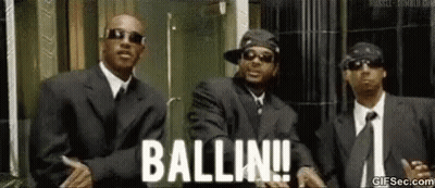 Three Men In Suits Saying Ballin GIF