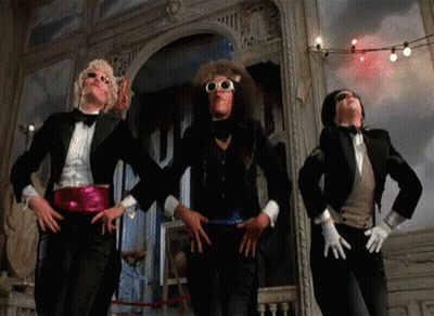 Three Men In Tuxedos Dancing GIF