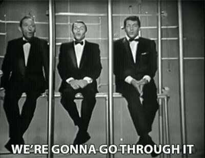 Three Men In Tuxedos Saying We're Gonna Go Through It GIF