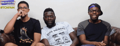 Three Men On Couch One In Elite Soldiers Shirt GIF