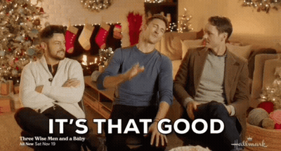 Three Men On Couch Saying It's That Good GIF