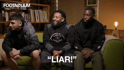 Three Men On Green Couch One In Zavette Canada Sweatshirt GIF