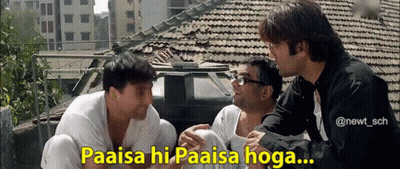 Three Men On Roof Saying Paaisa Hi Paaisa Hoga GIF