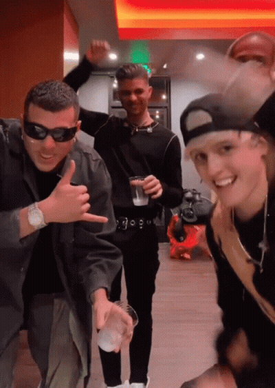 Three Men Posing With Sunglasses And Watch GIF