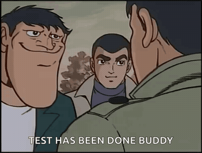 Three Men Saying Test Has Been Done Buddy GIF