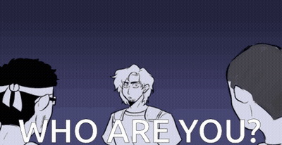 Three Men Saying Who Are You GIF