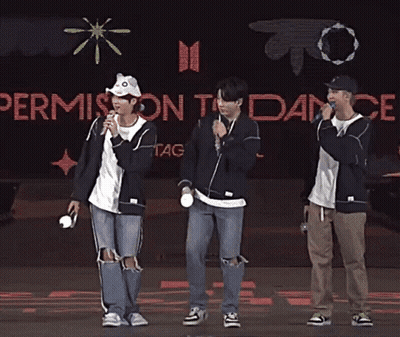 Three Men Singing Permission To Dance GIF