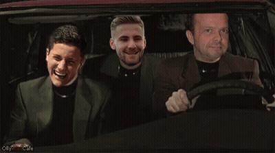 Three Men Sitting In Car GIF