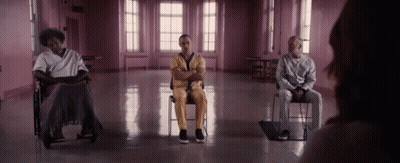 Three Men Sitting In Chairs GIF