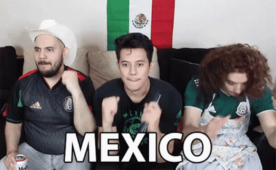 Three Men Sitting On Couch One In Mexican Shirt GIF