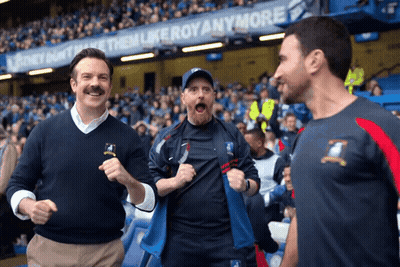 Three Men Standing In Front Of Banner They Don't Like Them Like Roy Anymore GIF