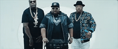 Three Men Standing Next To Each Other GIF