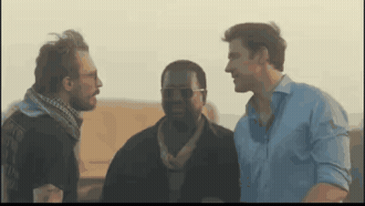 Three Men Standing One Wearing Sunglasses GIF