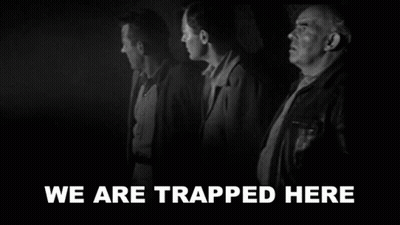 Three Men We Are Trapped Here GIF