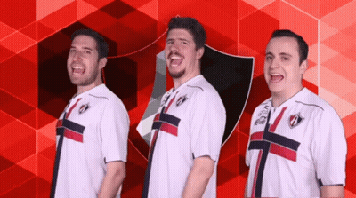 Three Men Wearing White Shirts With A GIF