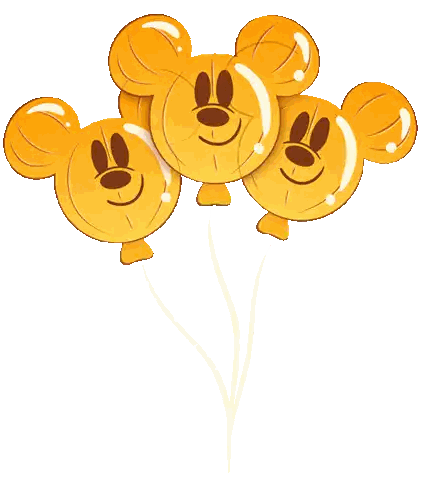 Three Mickey Mouse Balloons Sticker