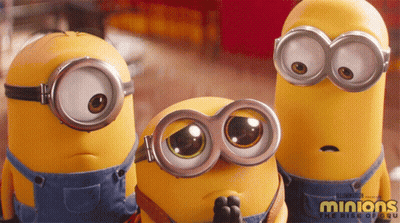 Three Minions Wearing Goggles And Overalls Are Standing Next To Each Other In A Scene From The Movie Minions The Rise Of GIF