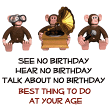 Three Monkeys Happy Birthday Boss Perform GIF