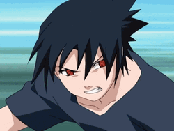Three Naruto Versus Sasuke Fighting GIF