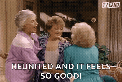 Three Older Women Reunited And It Feels So Good GIF