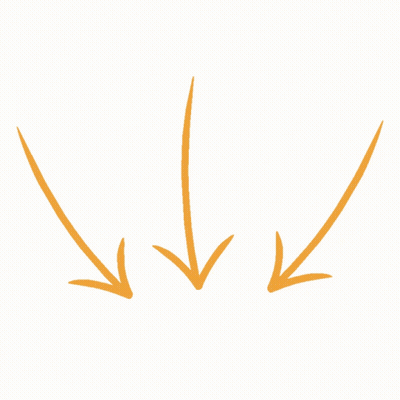 Three Orange Arrows Pointing Downwards On A White Background GIF