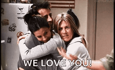 Three Penguins Hugging Group Hug GIF