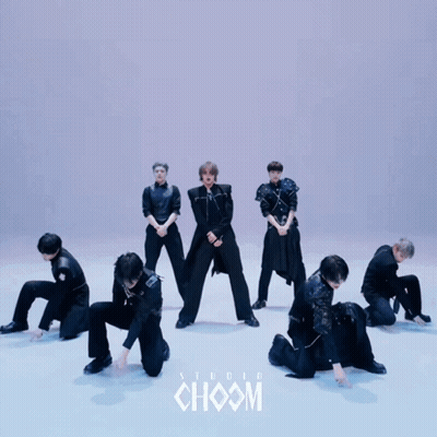 Three People Dancing At Studio Choom Sign GIF
