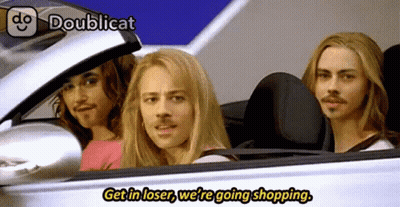 Three People In A Car With Doublicat On Top GIF
