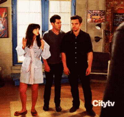 Three People In Room With Citytv GIF