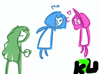 Three People With Letters Ru GIF