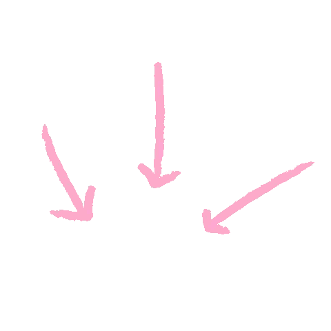 Three Pink Downward Arrows Sticker