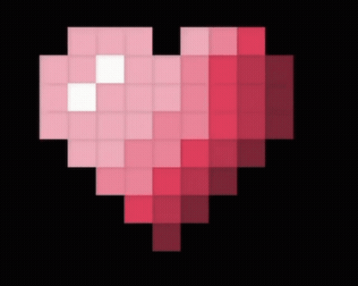 Three Pink Hearts On Gold Chains With Aliabdi GIF