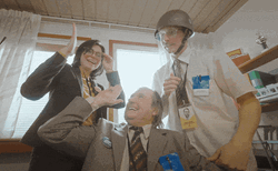 Three Professionals High Five Collaboration GIF
