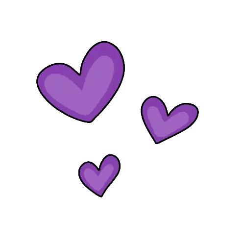 Three Purple Hearts Sticker
