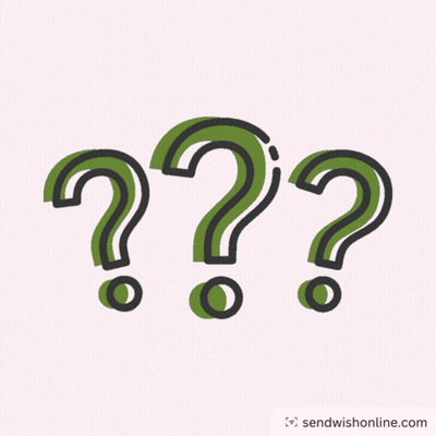 Three Question Marks On A Pink Background With Sendwishonline.com Below Them GIF