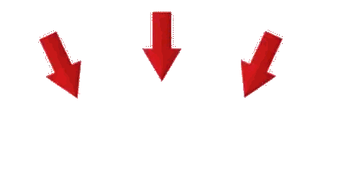 Three Red Arrows Pointing Opposite Ways Sticker