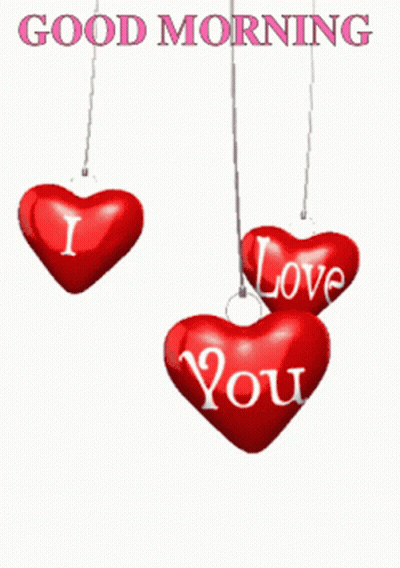 Three Red Hearts I Love You GIF