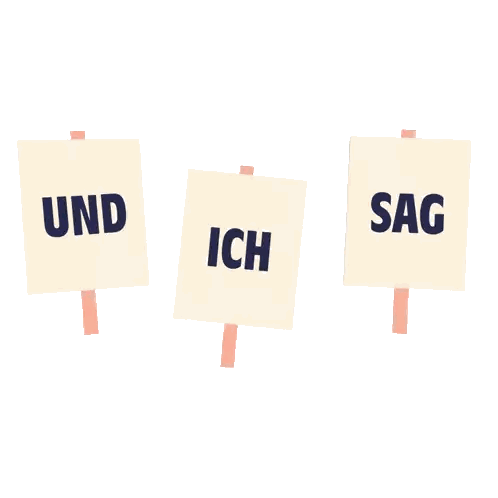 Three Red Nein Signs Sticker