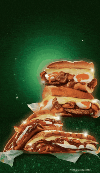 Three Sandwiches Stacked Saying Finishly Prepared Per Order GIF