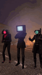 Three Skibidi Toilet Meme GIF