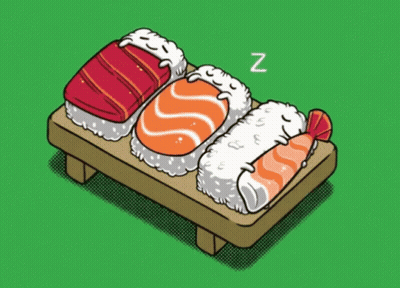 Three Sleeping Sushi GIF